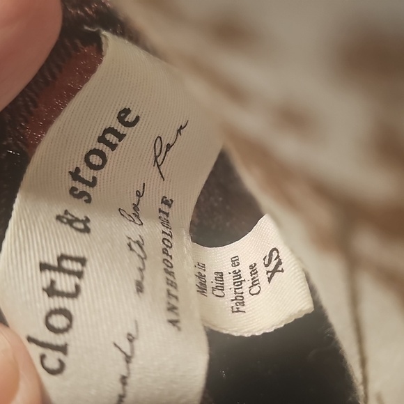 Anthropology (Cloth and Stone) Black and Pink Plaid, Long Sleeve Dress, Size XS - Picture 9 of 11